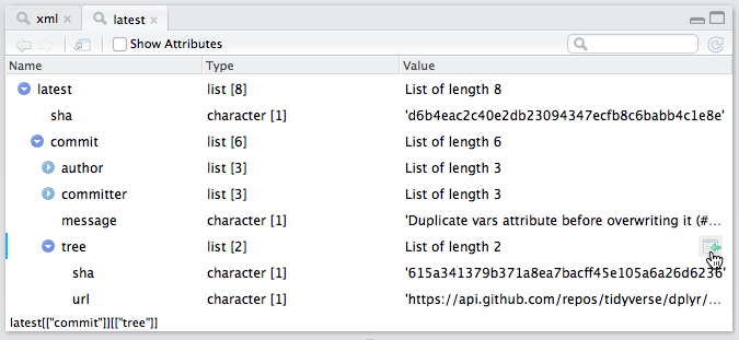 Object Explorer with Send to Console Icon