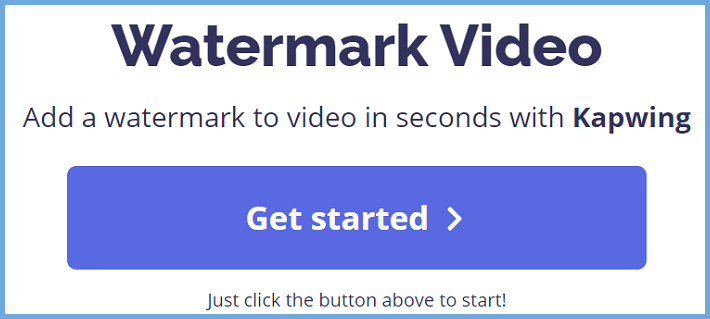 Clicking on Get Started