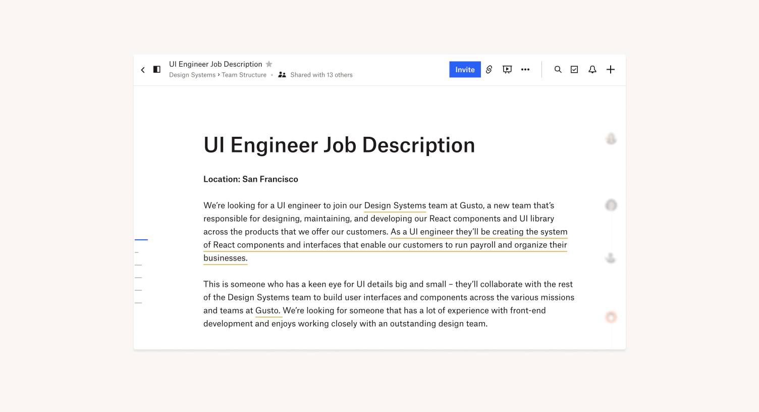 A screenshot of a document I wrote to convince design leadership to hire UI engineers. It worked!