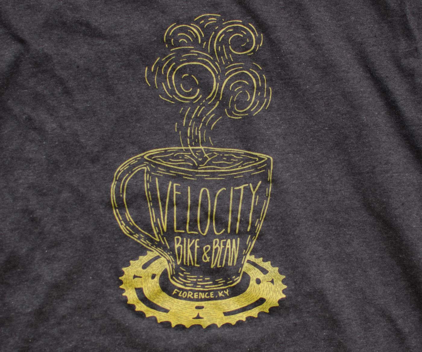 Velocity Bike and Bean Shirt Design