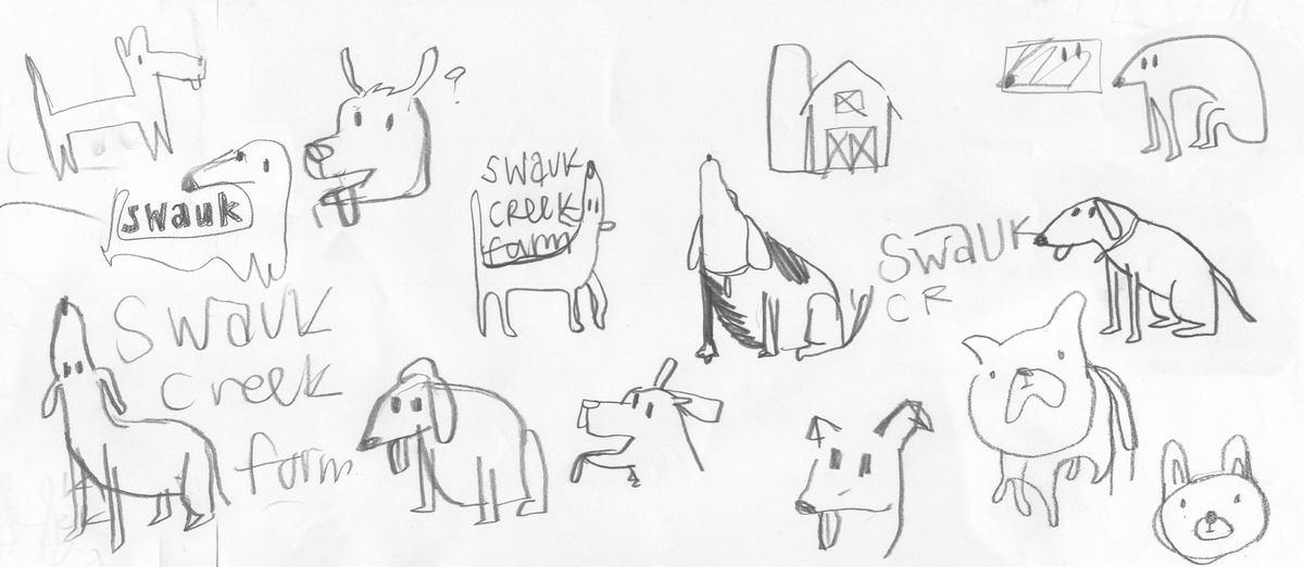 Step one: draw a bunch of dogs. Step one: draw a bunch of dogs.