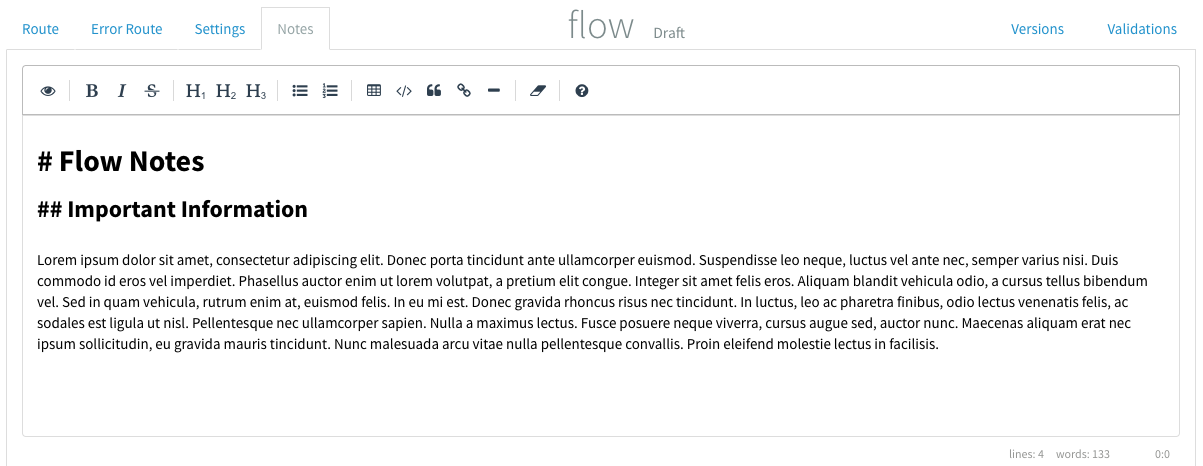 Flow notes