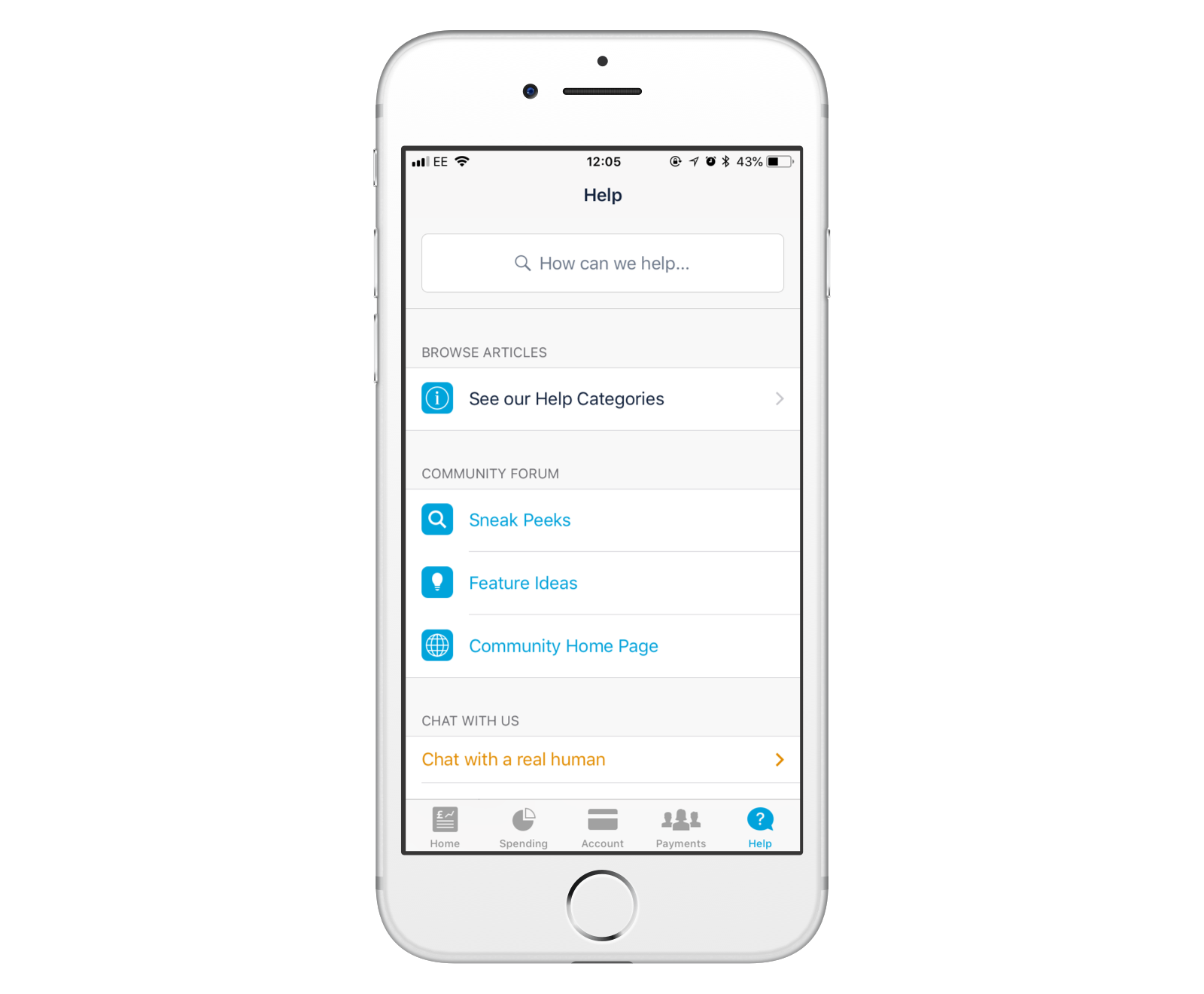 Screen showing Sneak Peeks in the Monzo app