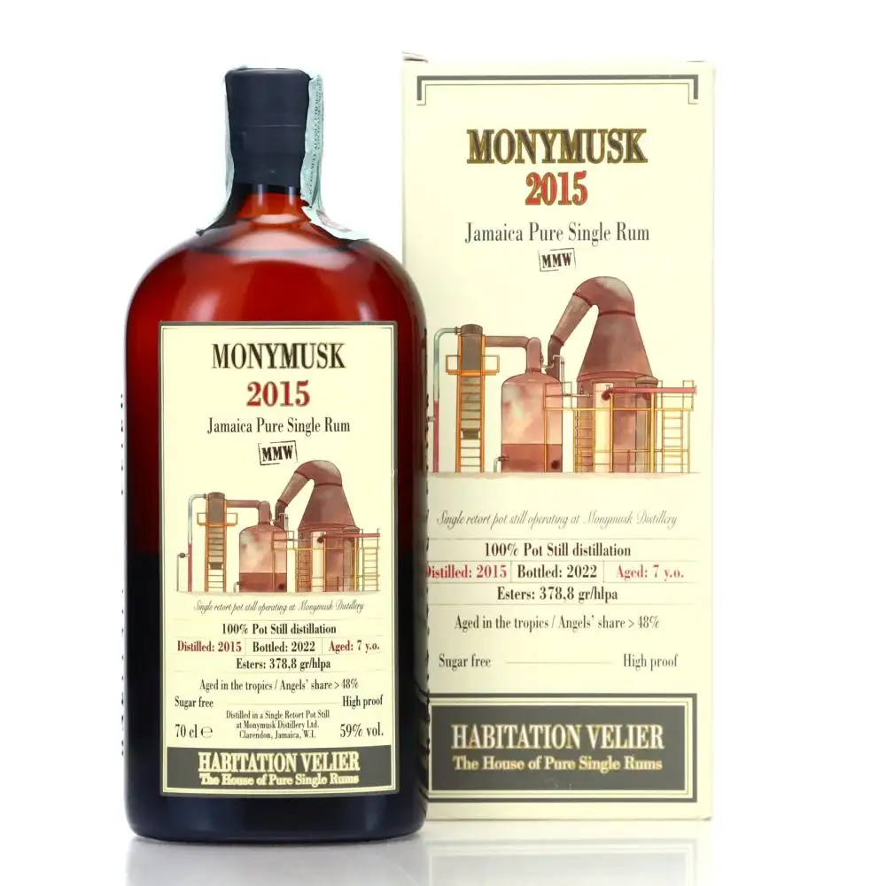 Image of the front of the bottle of the rum Monymusk Jamaica Single Rum MMW