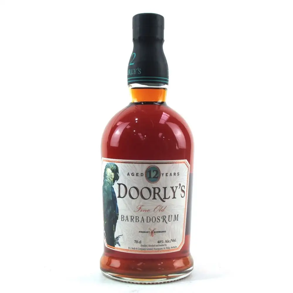 Image of the front of the bottle of the rum Doorly‘s 12 Years