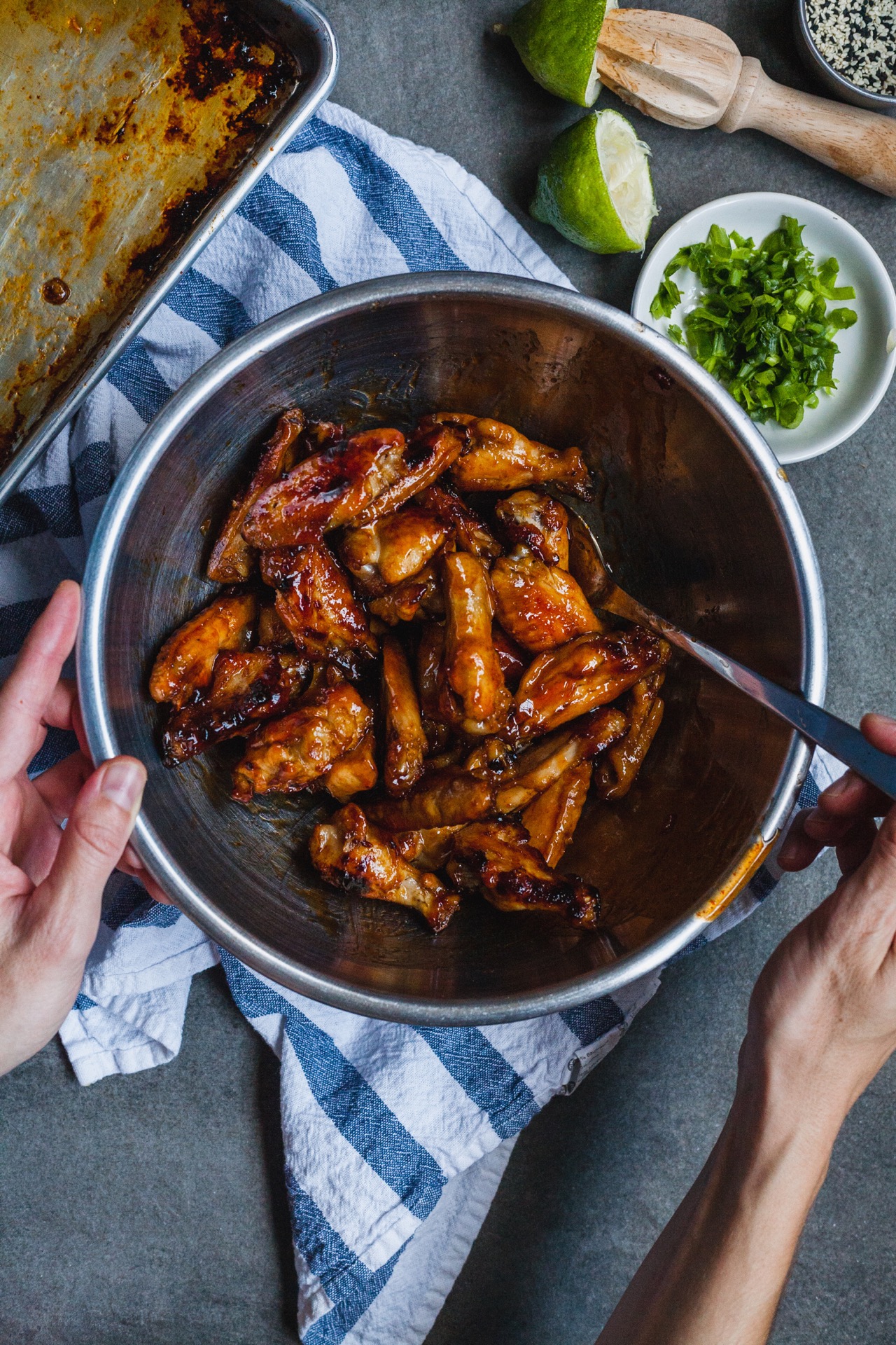 Sticky And Spicy Baked Chicken Wings