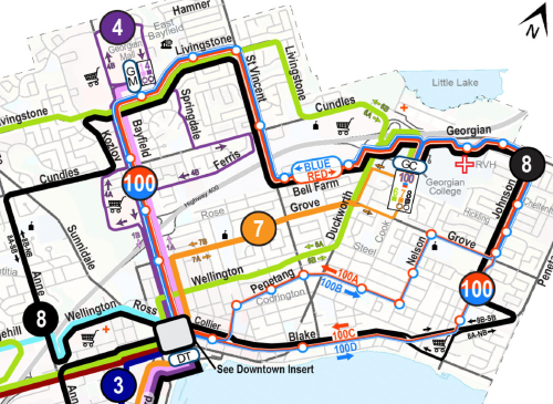 An update to my Barrie Transit map - Charles Marttinen