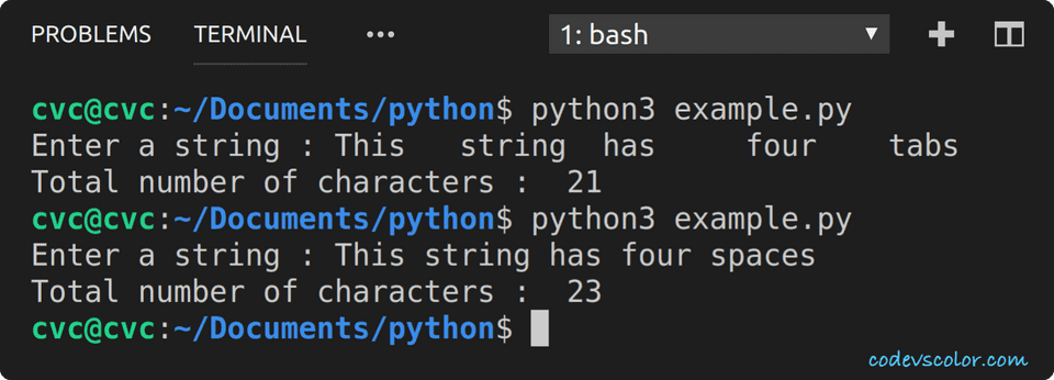 python count total characters in string