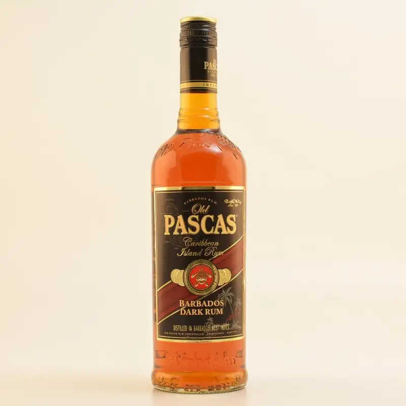 Image of the front of the bottle of the rum Old Pascas Dark Rum