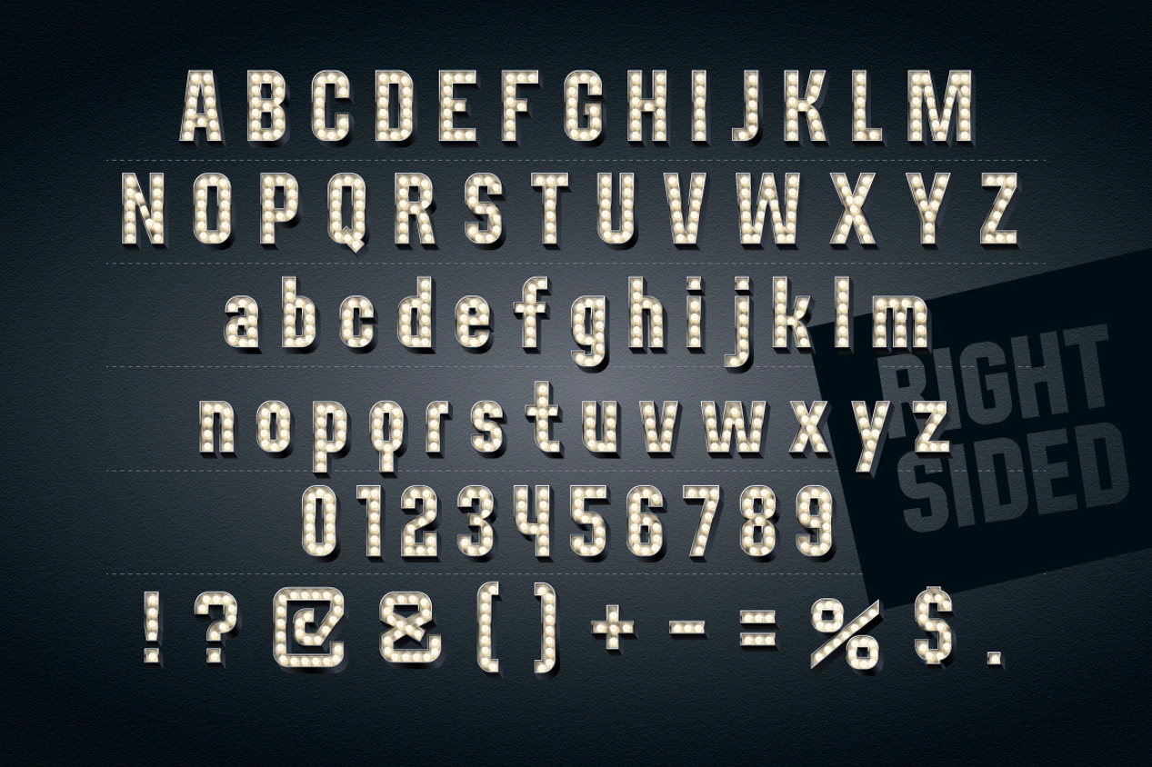 3d Condensed Lampboard alphabet images/3D-condense-black-typefaces-aphabet_2.jpg