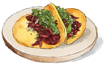 Illustration of a slice of Hibiscus Tacos