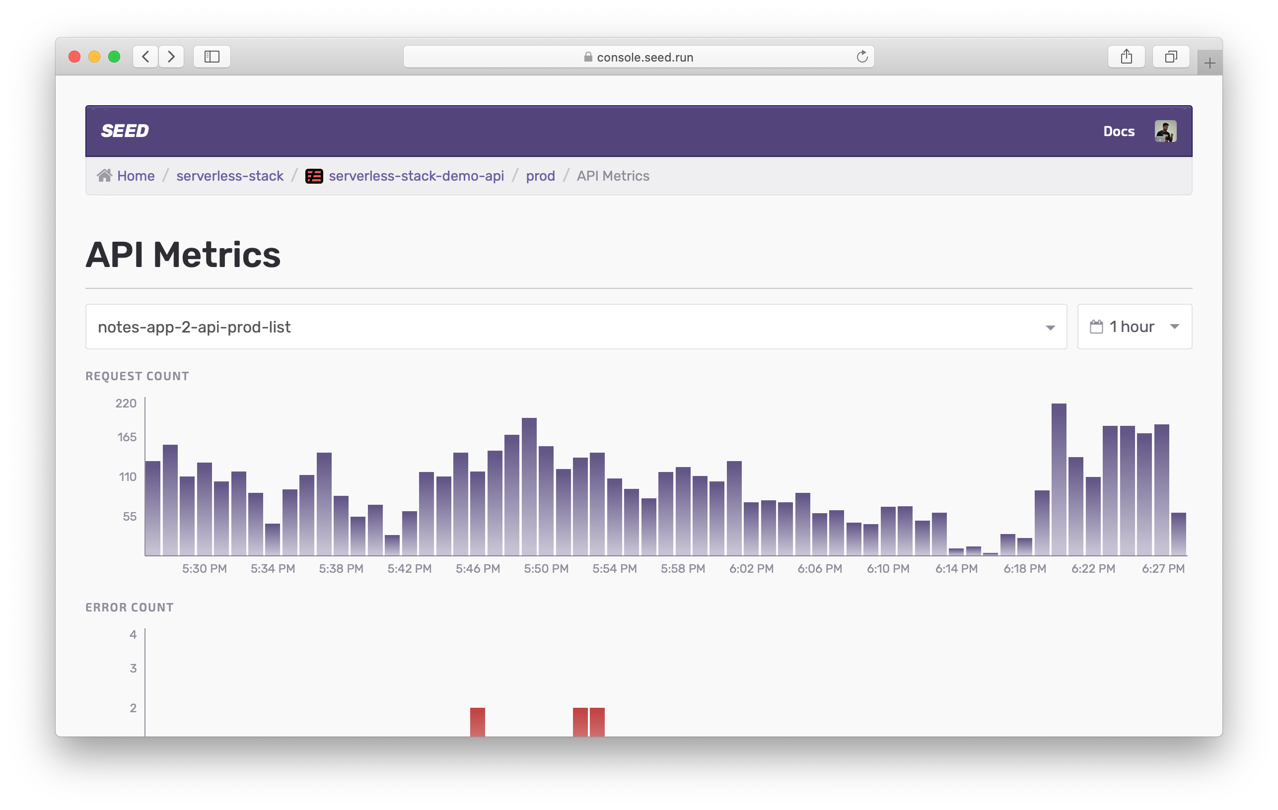 API Metrics Live