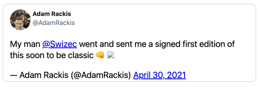Static tweet, no client-side JavaScript