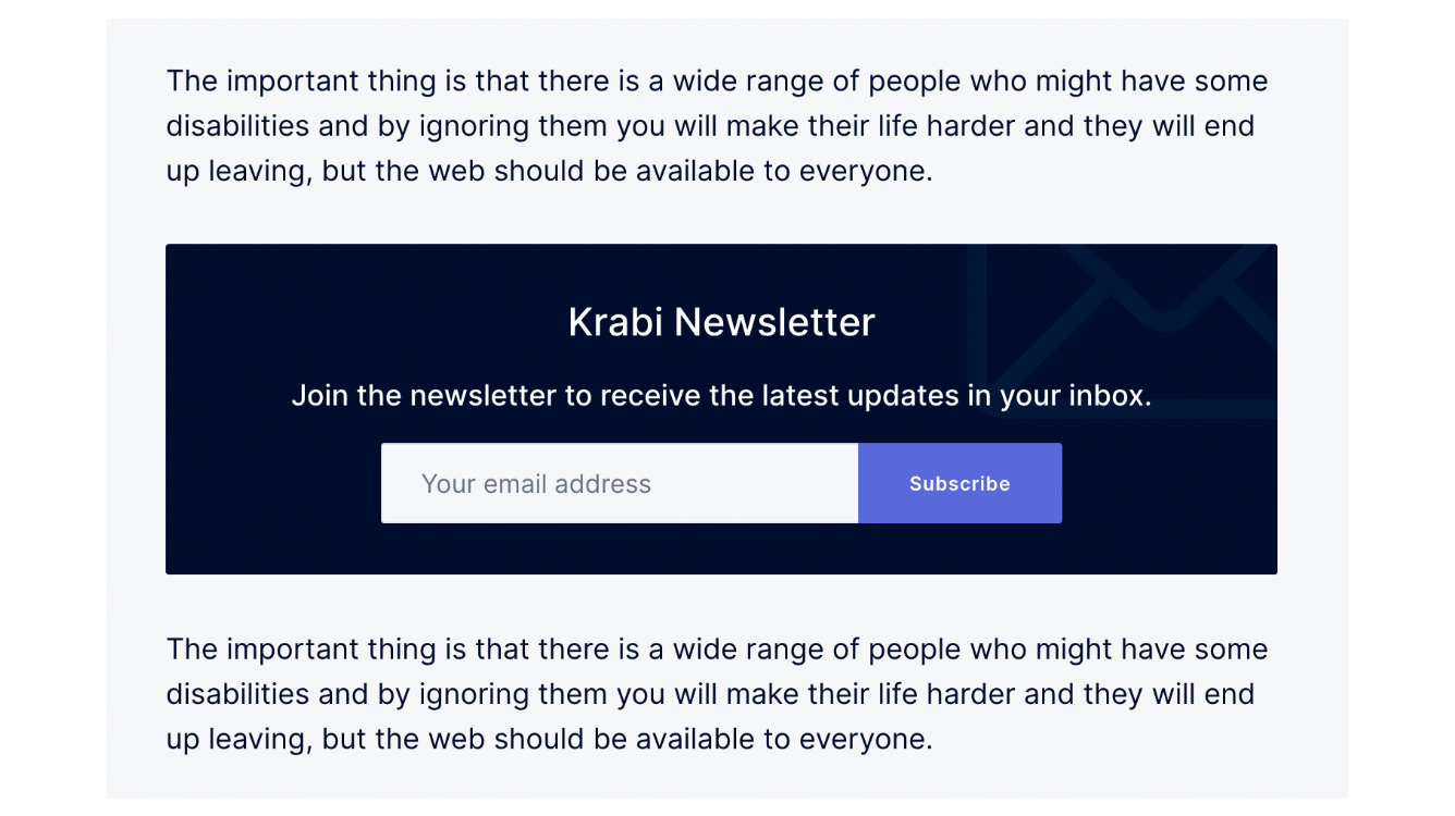 Subscribe Form Embed