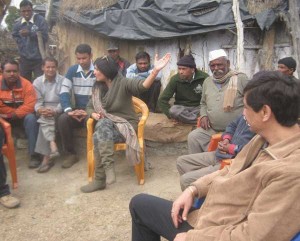 In dialogue with the village folk