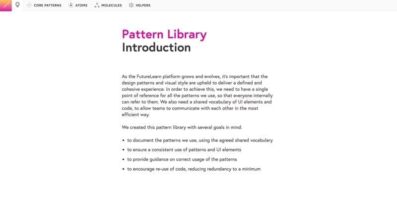 FutureLearn Pattern Library