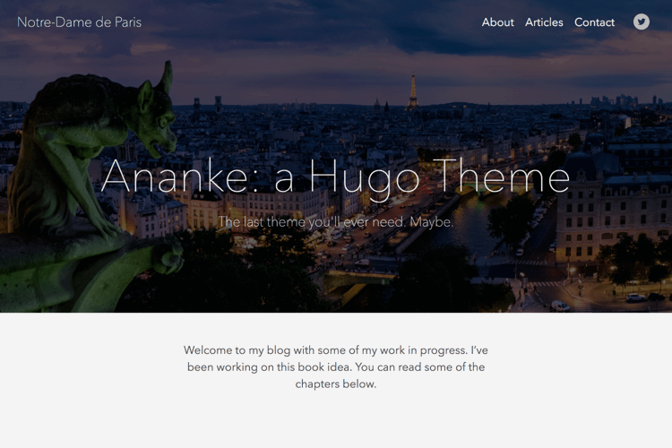 Gohugo-Theme-Ananke