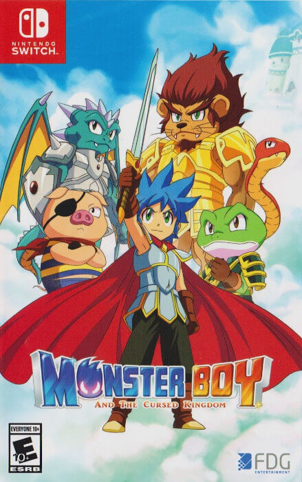 The boxart for Monster Boy and the Cursed Kingdom for the Switch