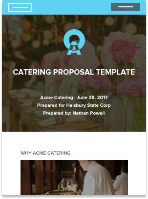 Catering Proposal template