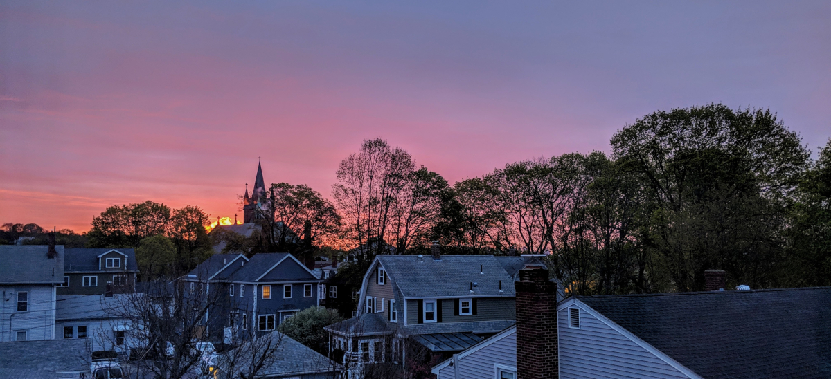 Sunrise over Watertown, Mass.