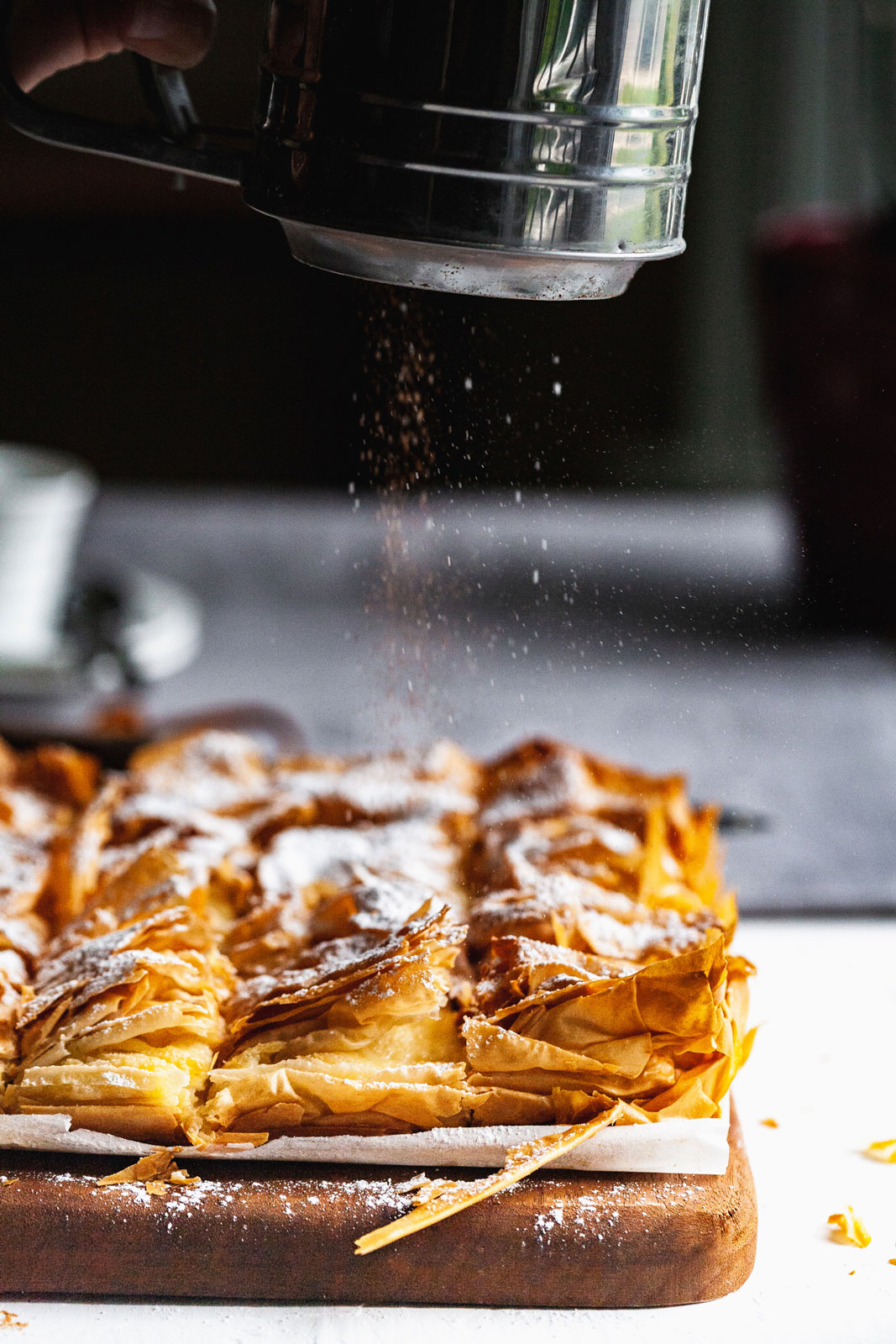 Pastel de crema al estilo griego