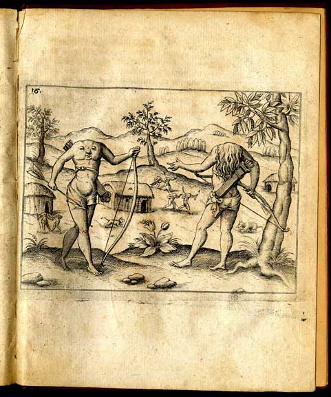 For centuries, Europeans viewed the Amazon as a mythical landscape, where Indians might have heads in the middle of their chests, as this sixteenth century drawing illustrates.