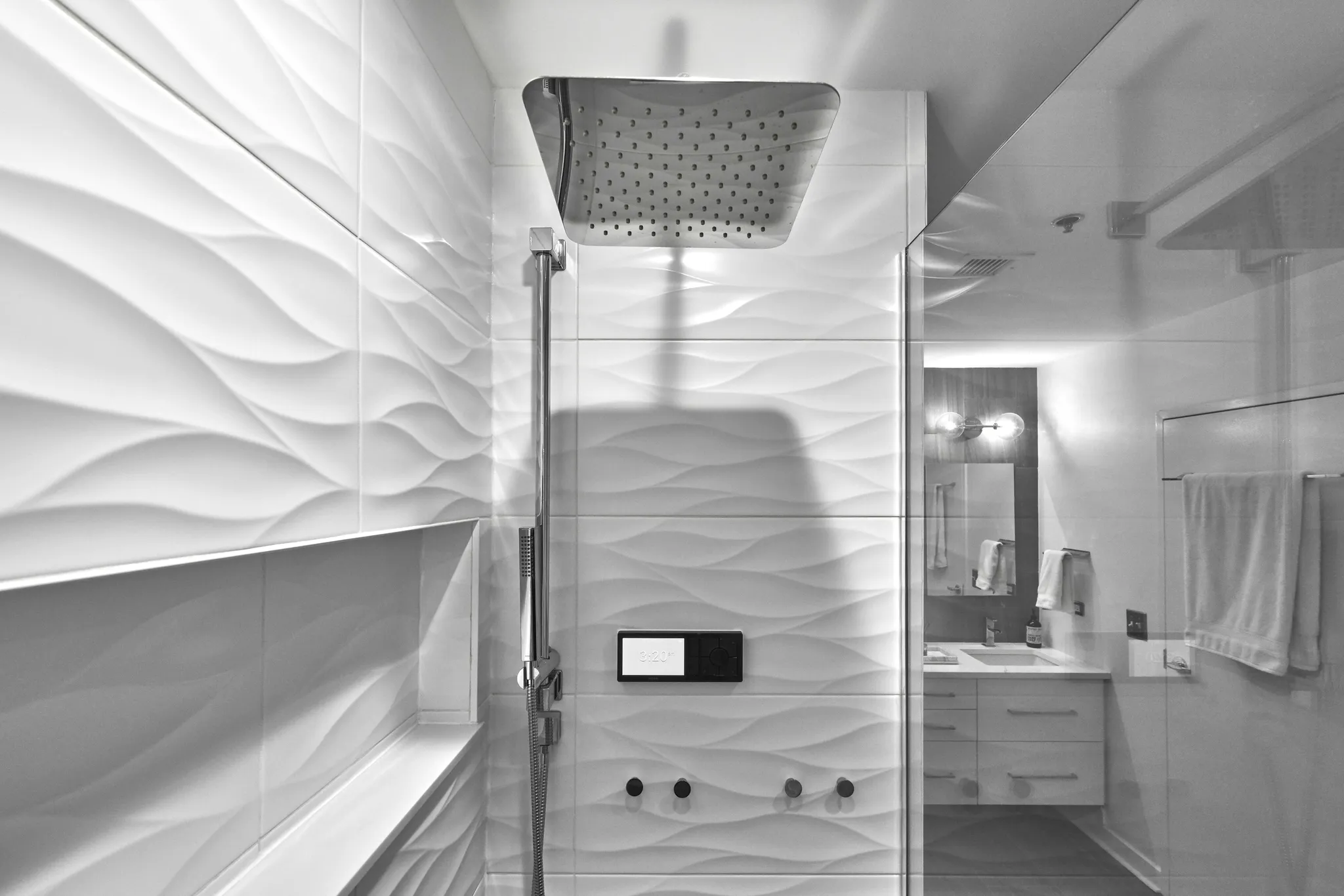 Phoenix, AZ master and guest baths - Master bath - High-tech shower