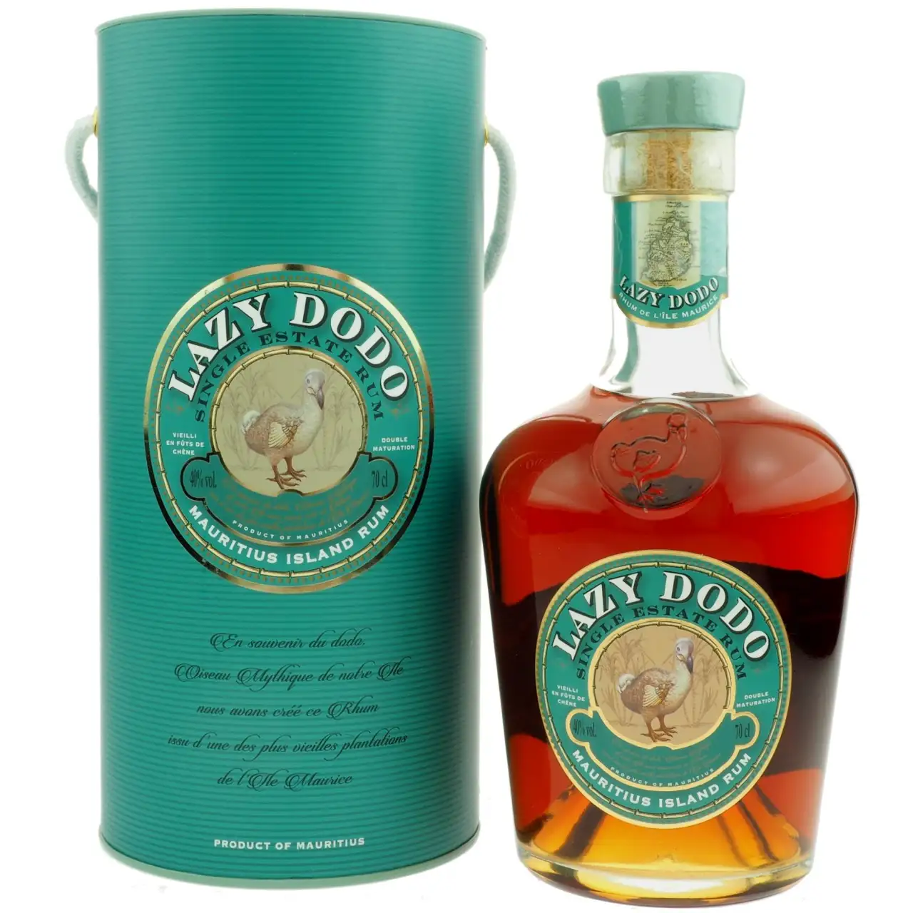 Image of the front of the bottle of the rum Lazy Dodo Single Estate