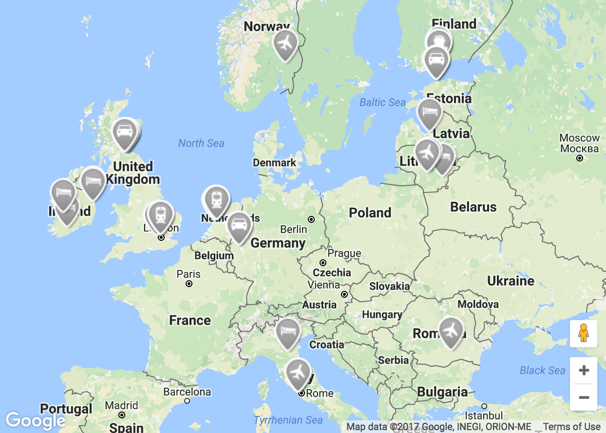 Europe ’17 map
