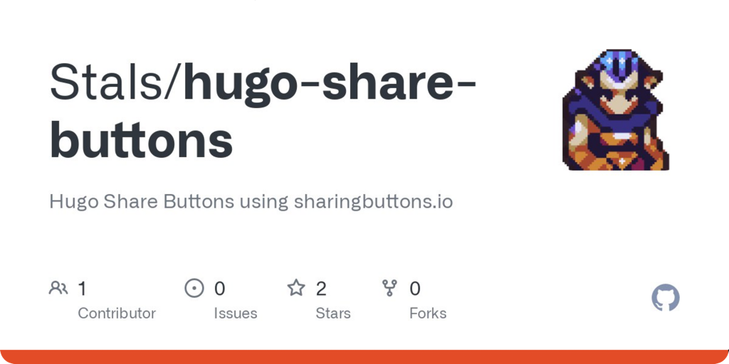 hugo-share-buttons Github Page