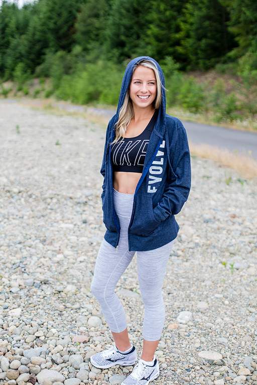 EVOLVE Strong Fitness zip up hoodie