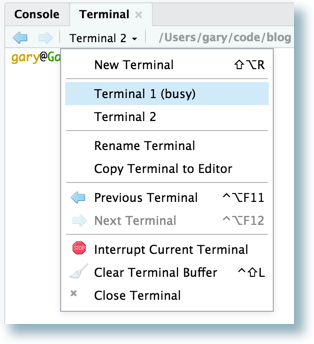 Multiple terminal example