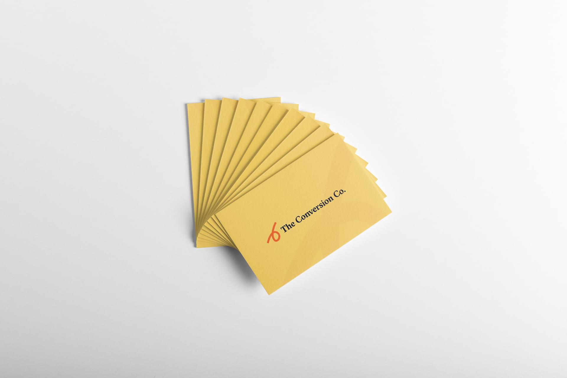 Business card design for B2B marketing agency