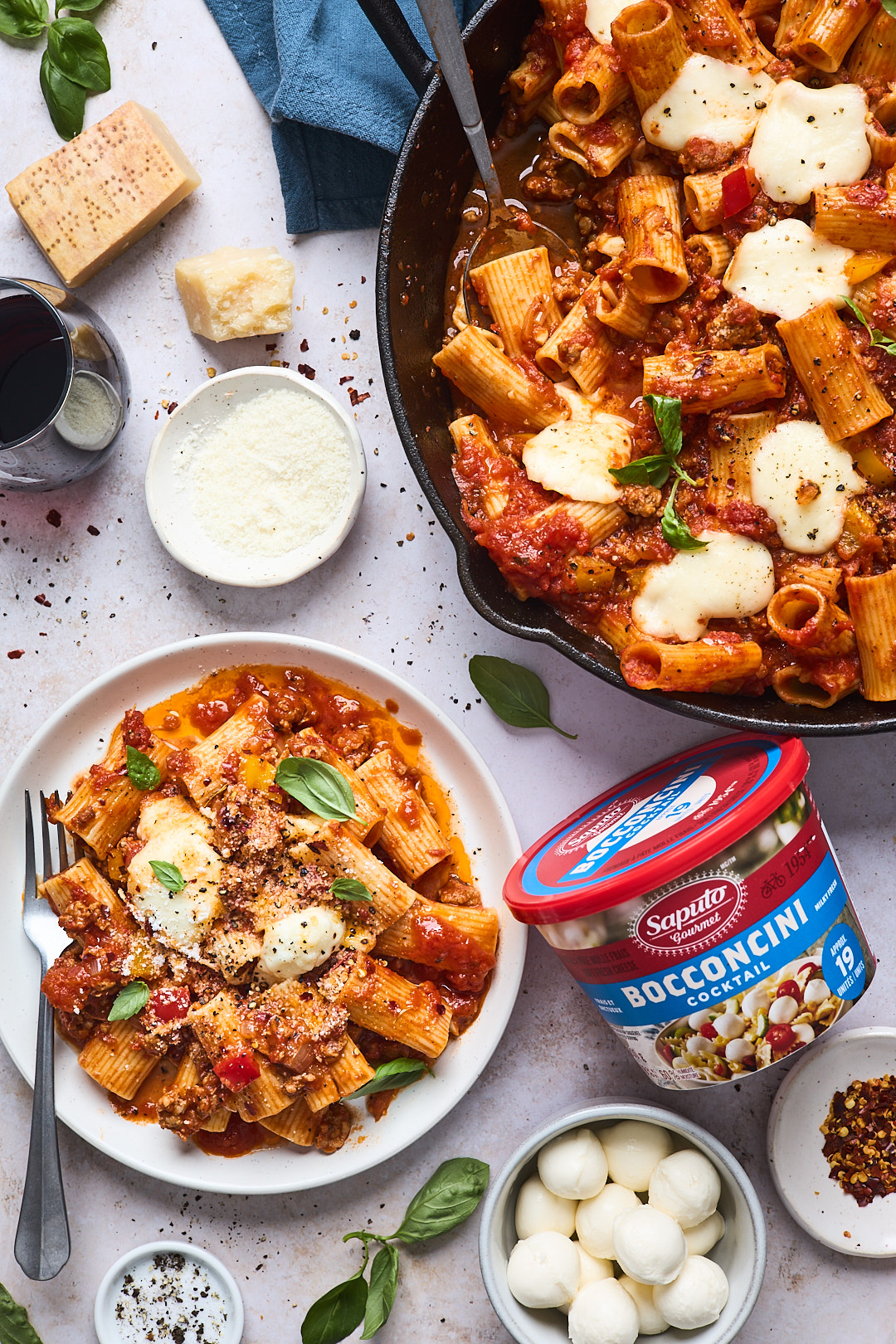 Easy Spicy Italian Sausage and Peppers Pasta Bake