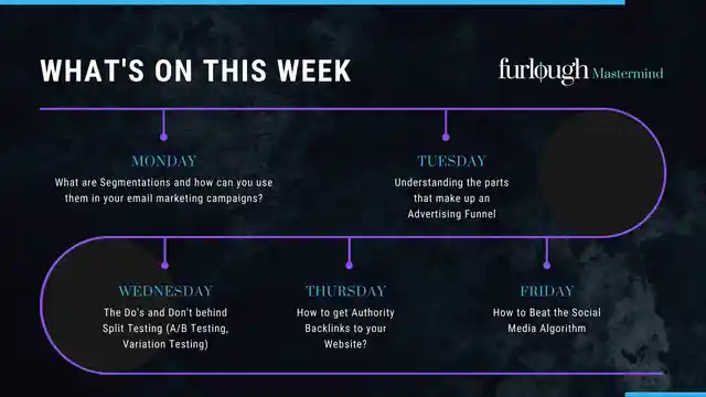 Furlough Mastermind Weekly Schedule