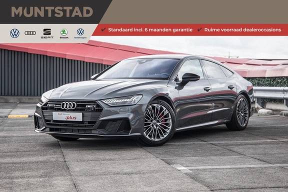 Audi A7 Sportback 55 TFSI e 367 pk Quattro Competition | Verlengde garantie | 2 x S-Line | Nachtzicht-assistent | panorama dak | Head-up display | Trekhaak | 360 camera | Stoelverwarming vóór en achter |