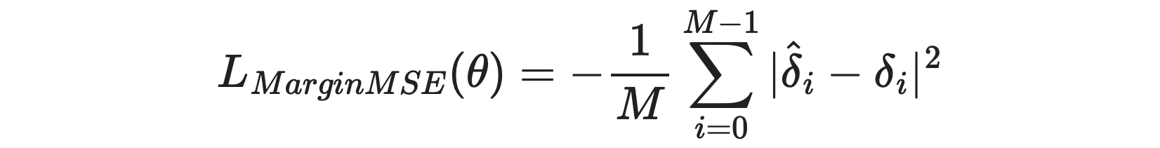 margin MSE loss function