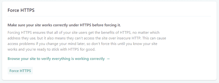Force HTTPS