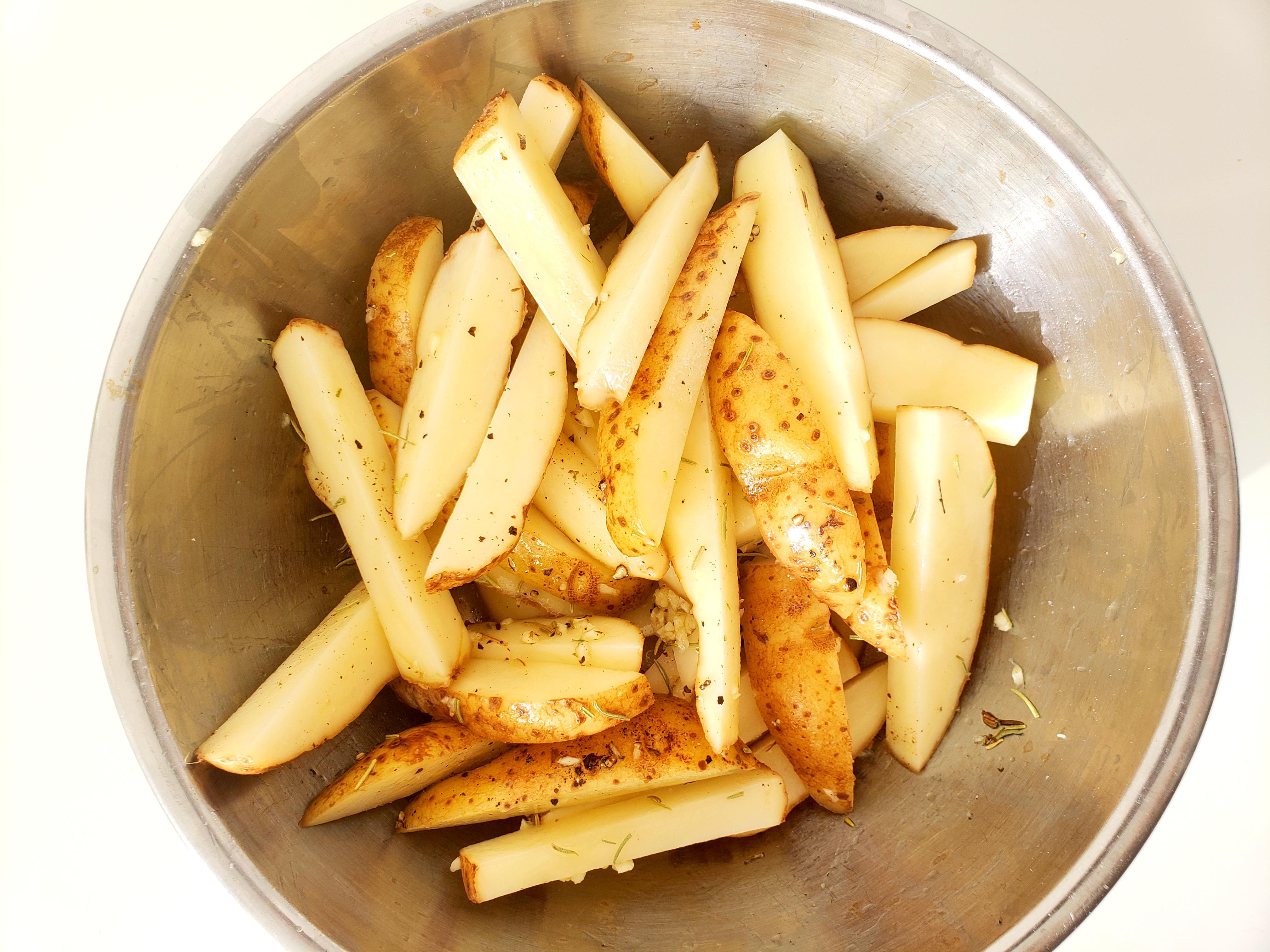 French Fries Spiced with Rosemary and Garlic