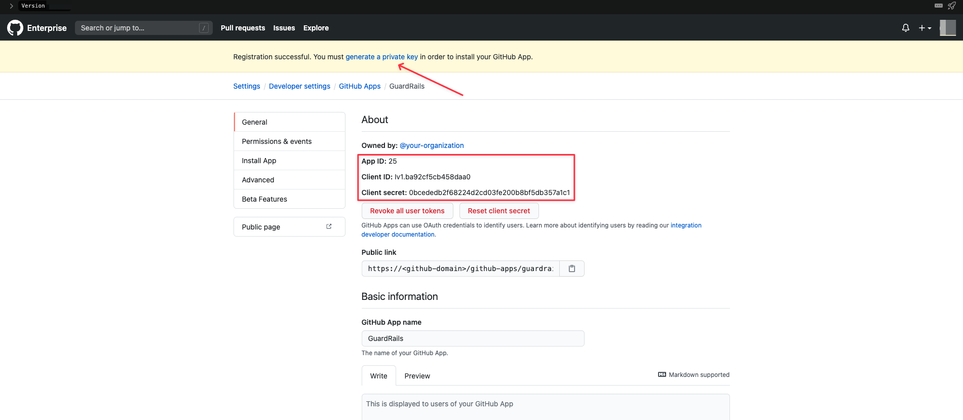 Configure GitHub App 2