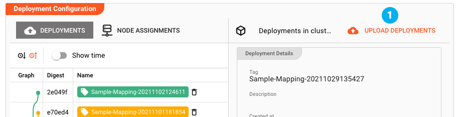 Deploy from File (Operations --> Cluster)