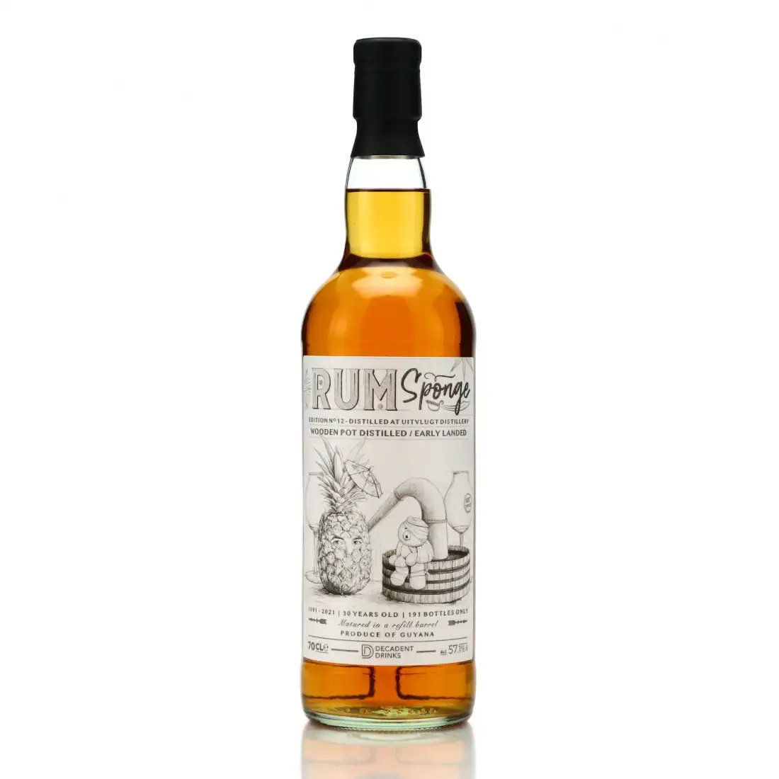 Image of the front of the bottle of the rum Rum Sponge No. 12