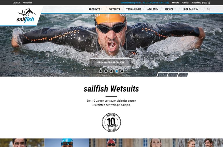 Shopware Shop Referenz: sailfish