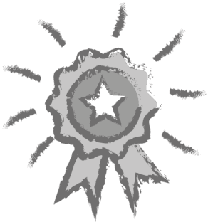 Silver rosette icon
