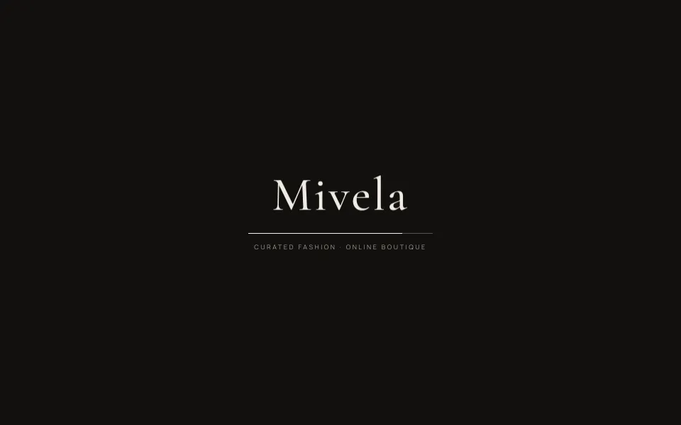 Tela real do projeto Mivela, loja de roupas de luxo