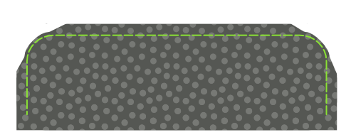 Trim seam allowance