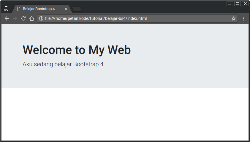 Halaman Bootstrap Pertama