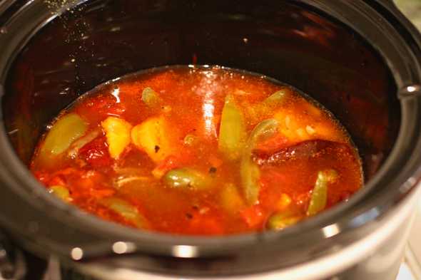 Loaded slow cooker