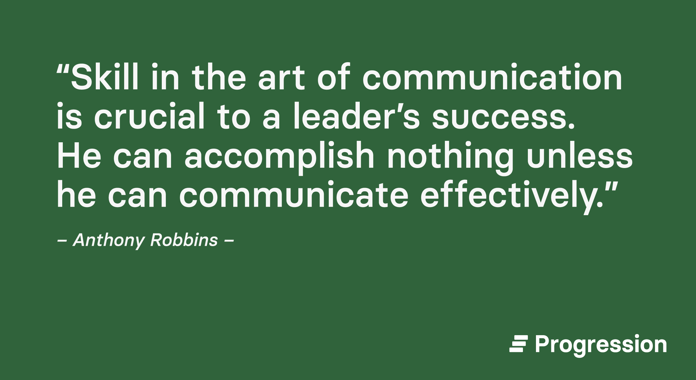 An Anthony Robbins quote on communication