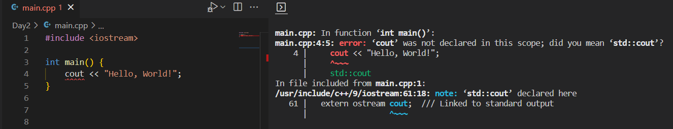 First Program » Common Problems | C++ Programming Language